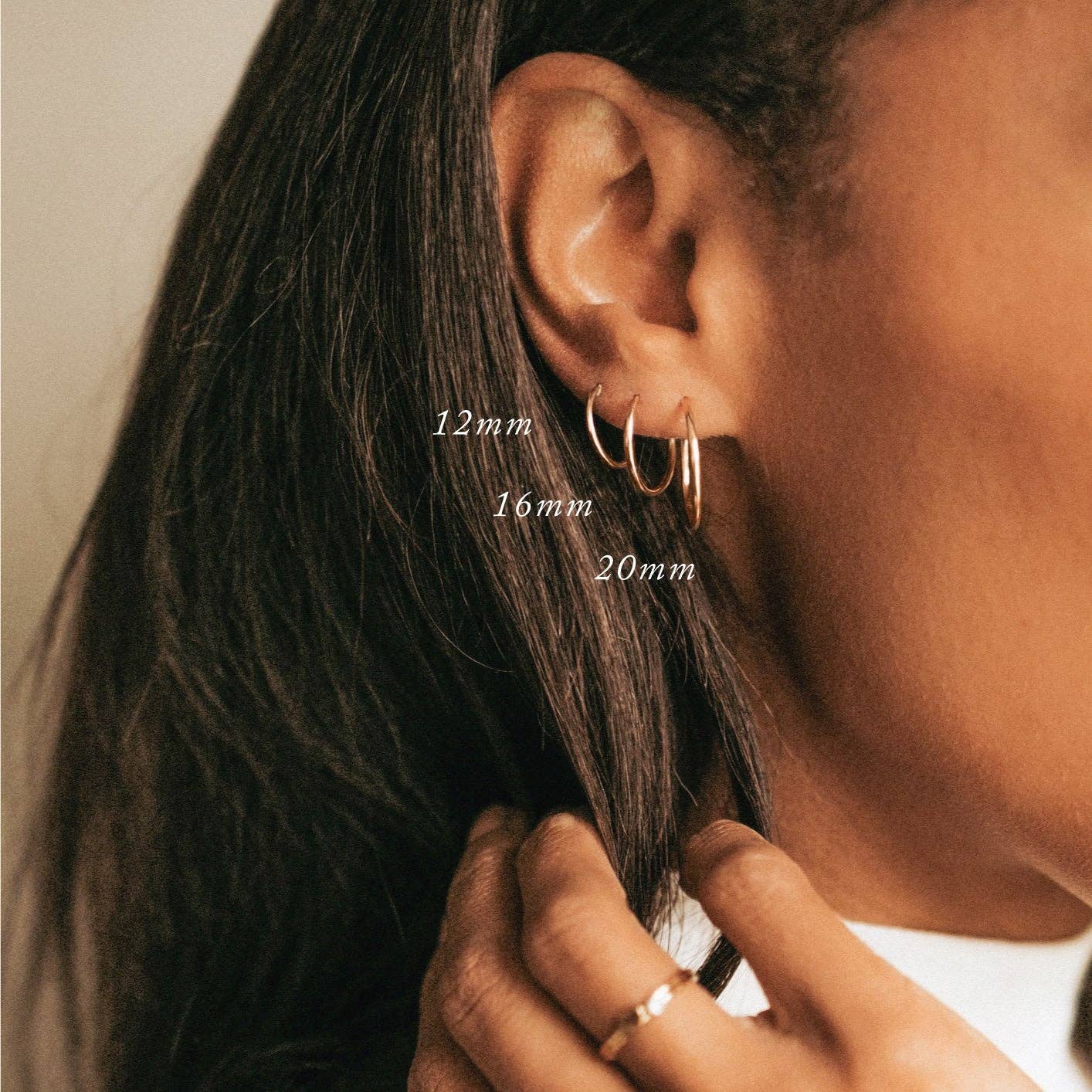 Live In Hoop Earrings: Gold Filled / 20mm
