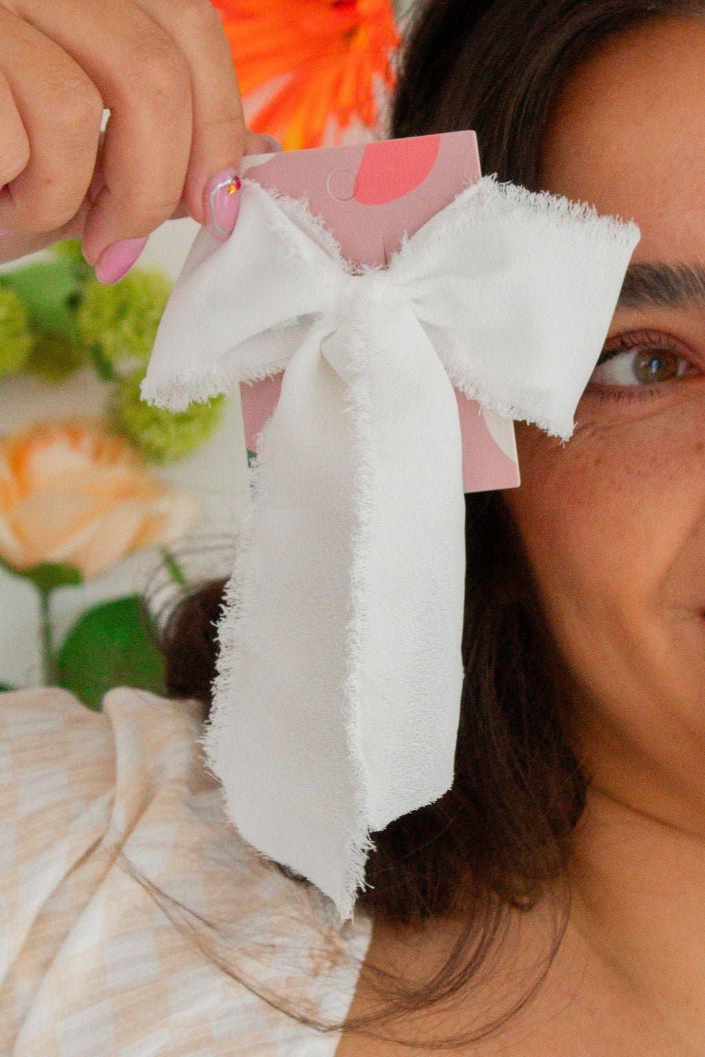 Freya Bow Clip: Nude