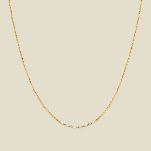 Mama Morse Code Necklace: Gold Vermeil