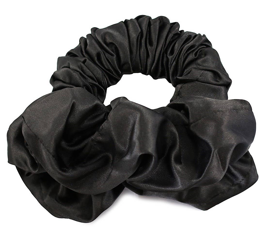 Satin Heatless Curl Scrunchie: Pink/Champagne