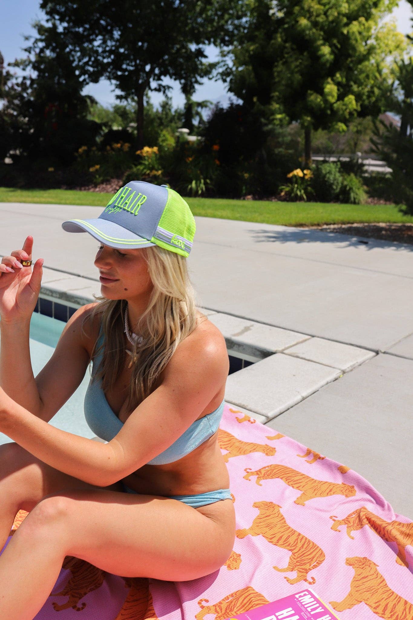 BAD HAIR DAY NEON MESH TRUCKER HAT