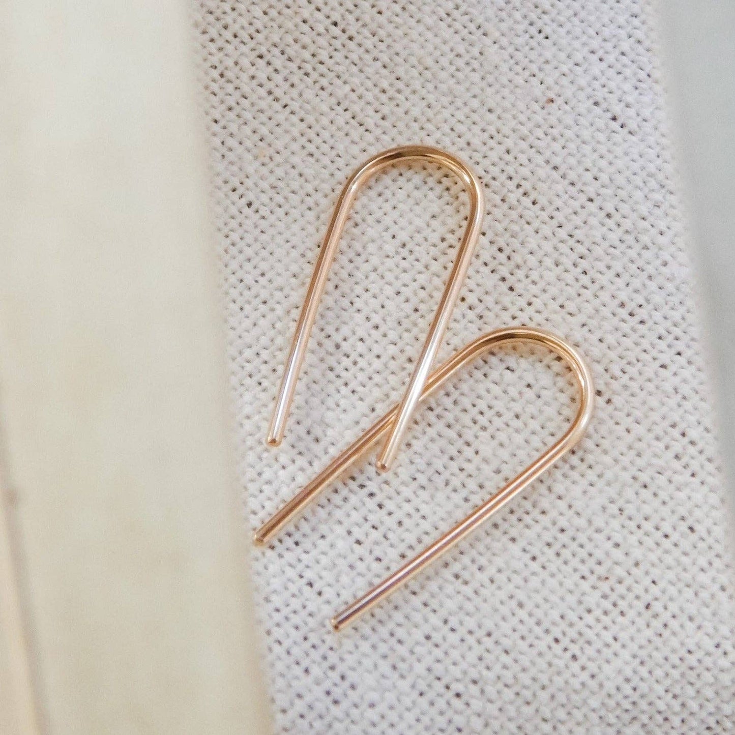 Open Arc Earrings - Hypoallergenic, Waterproof, Minimalist: Silver