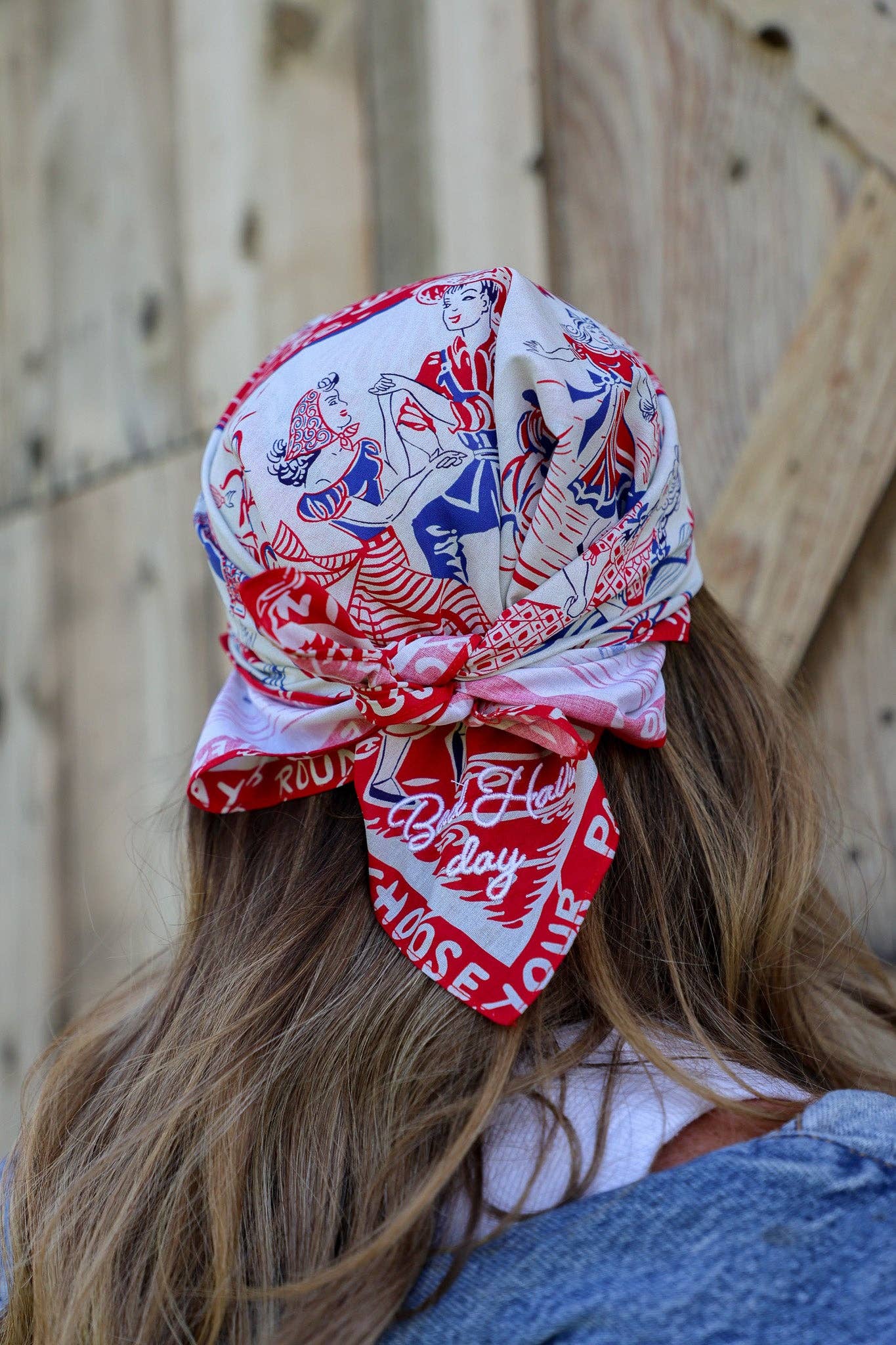 WESTERN BANDANAS: BLACK/DIBS ON THE COWBOY
