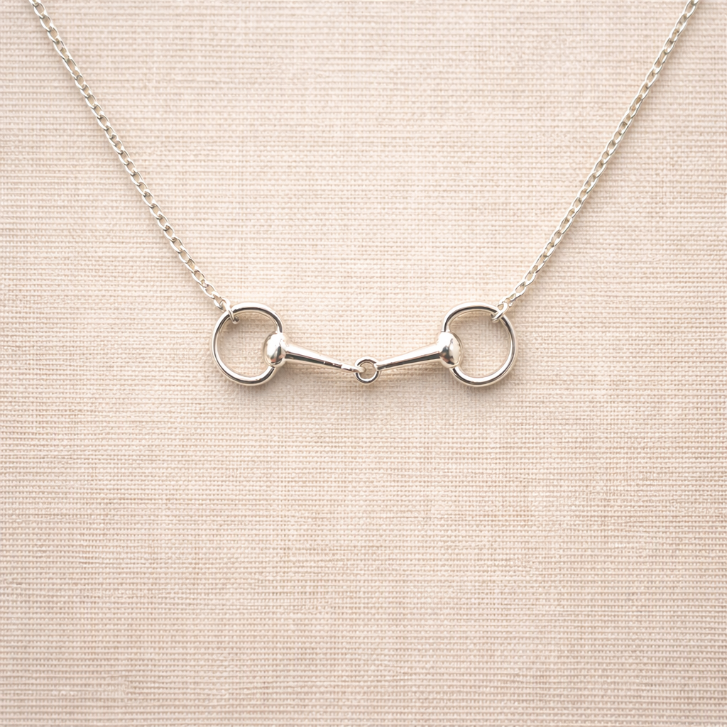 Snaffle Bit Necklace: Silver