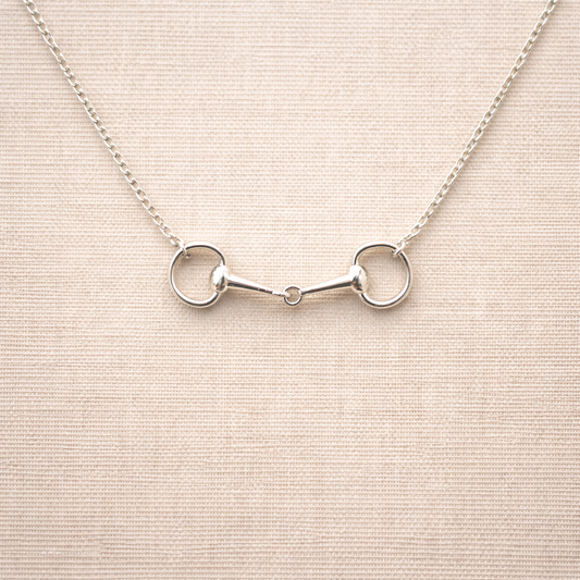 Snaffle Bit Necklace: Silver