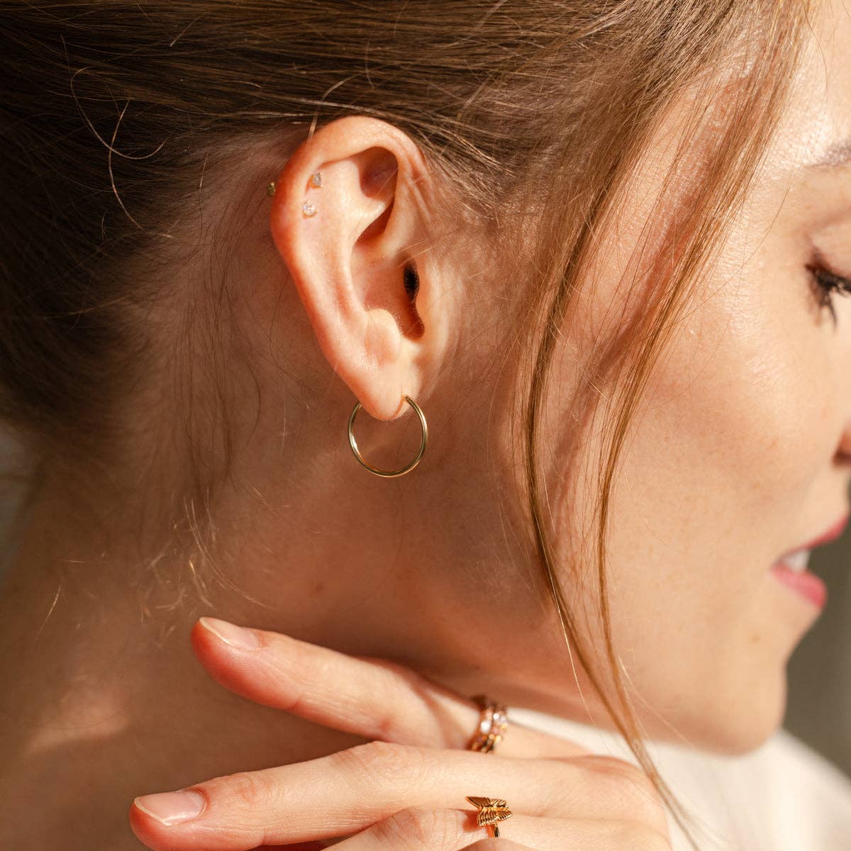 Live In Hoop Earrings: Gold Filled / 16mm