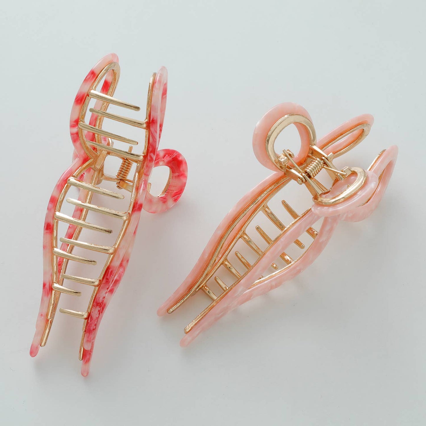 Sabrina Rosé | Large Ribbon Metal Bow Claw Clip: Assorted