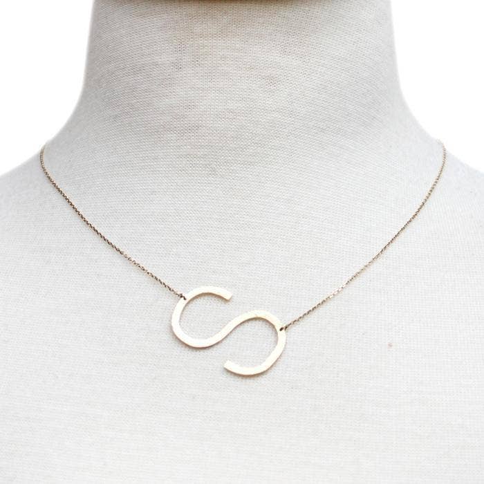 Monogram Collection Initial Necklace: A
