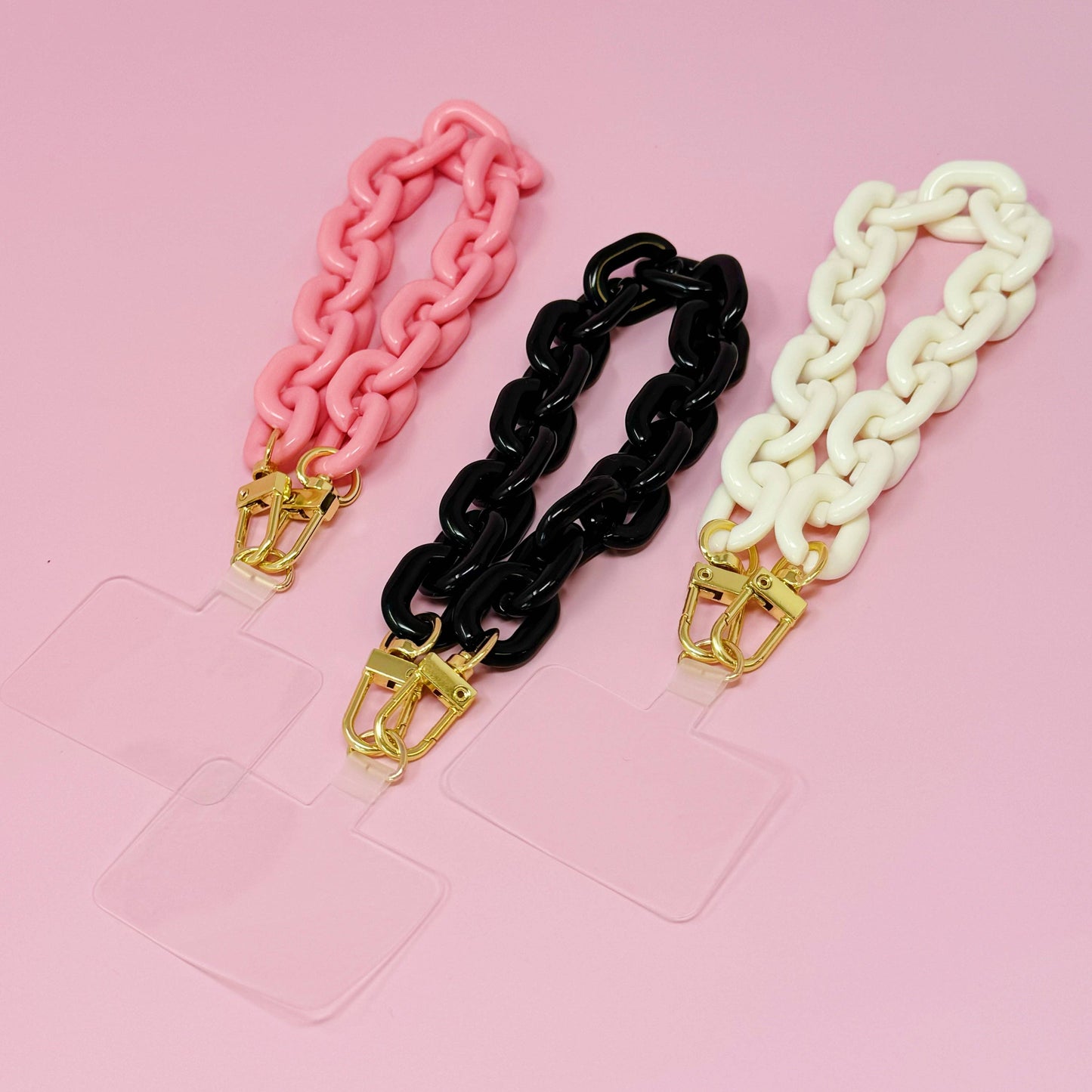 Link Multi Function Phone Wrist Lanyard: White