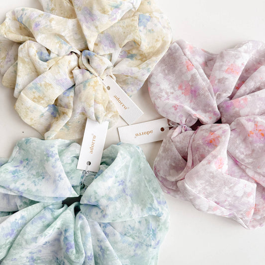 Delicate Floral Mega Scrunchie : Assorted
