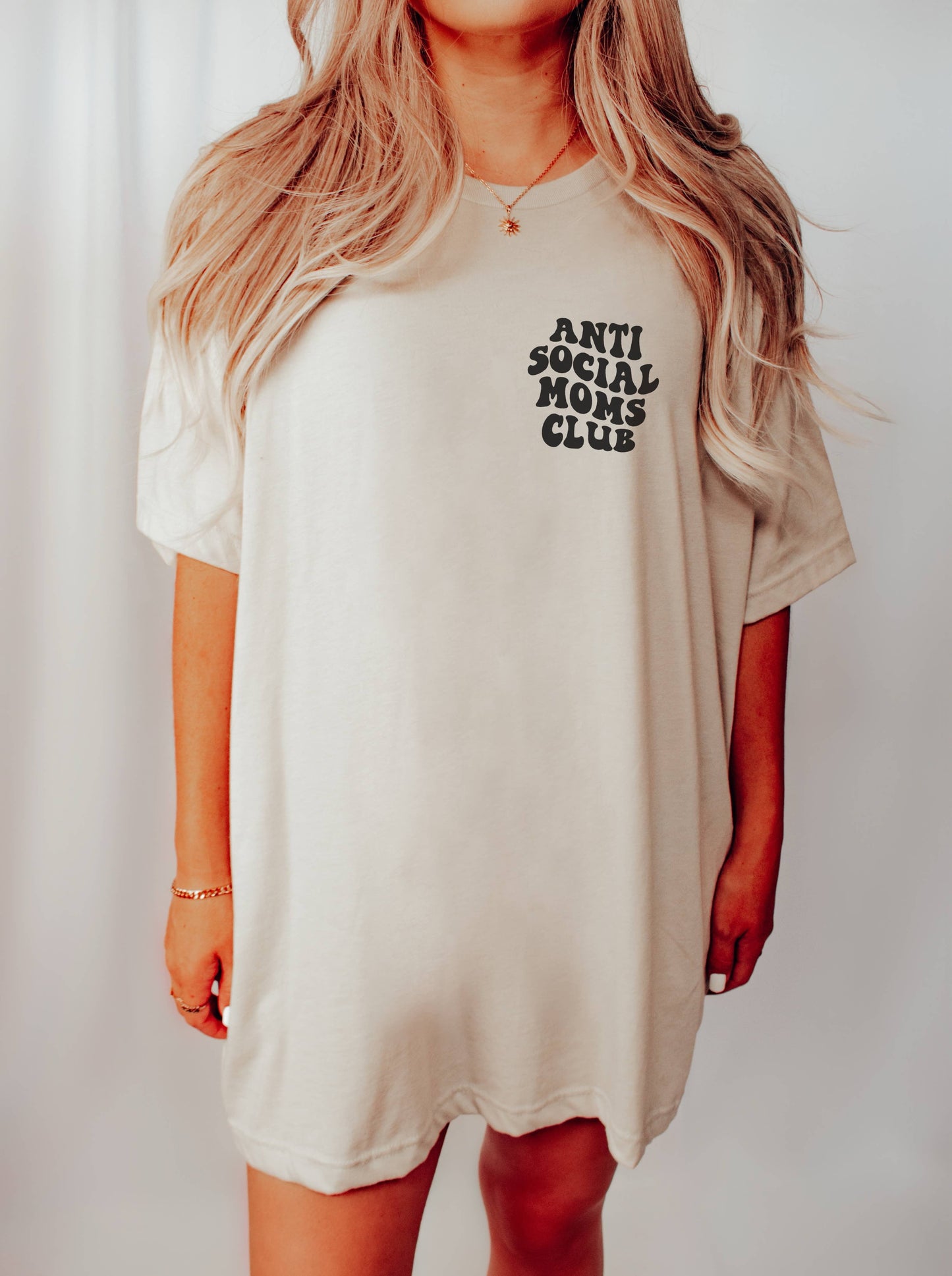 ANTISOCIAL MOMS CLUB TEE: Medium / COMFORT COLORS HEAVY COTTON TEE / Gravel