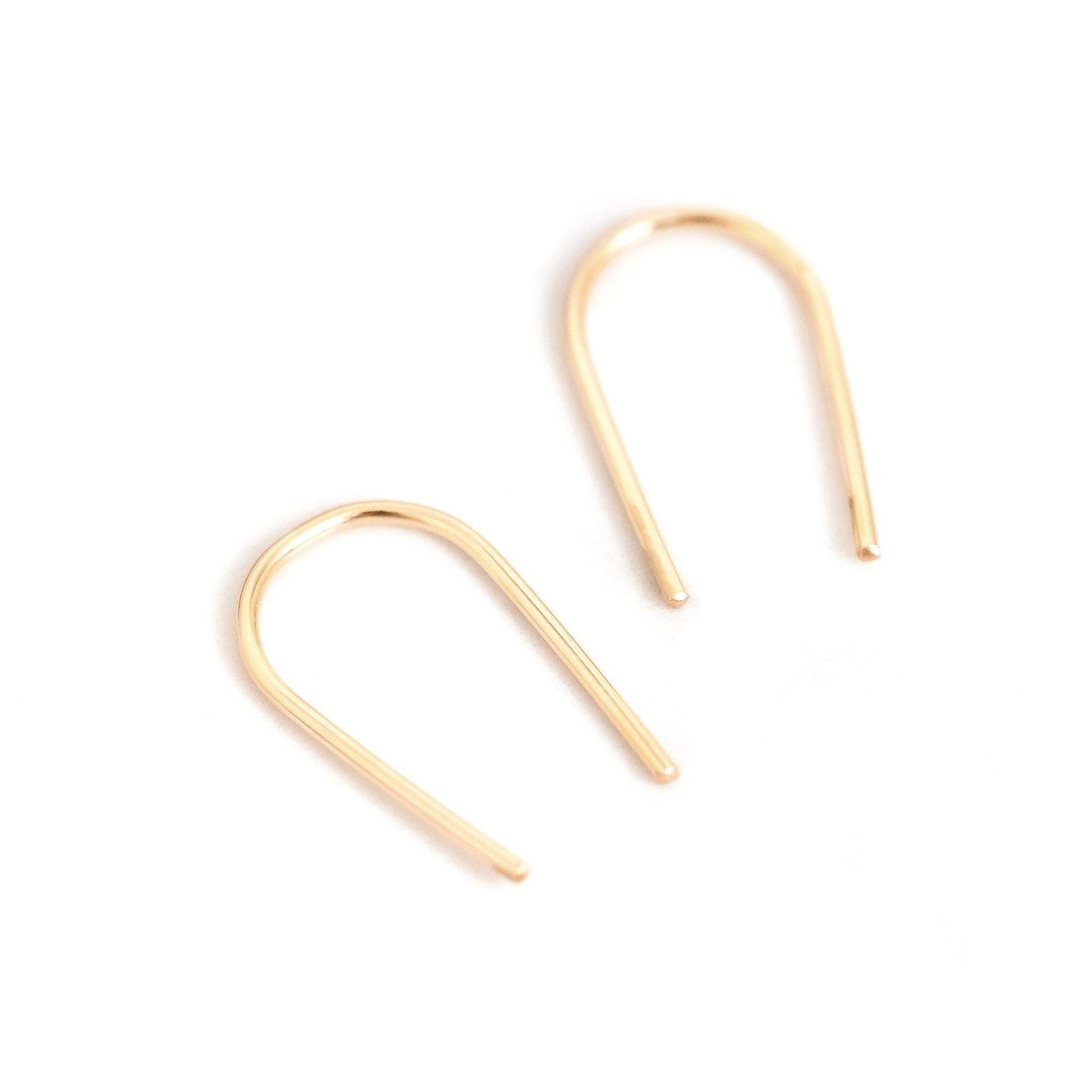 Open Arc Earrings - Hypoallergenic, Waterproof, Minimalist: Silver