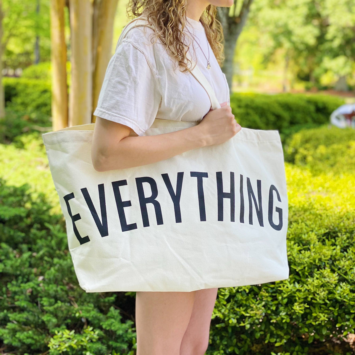 For Everything Canvas Tote: Beige