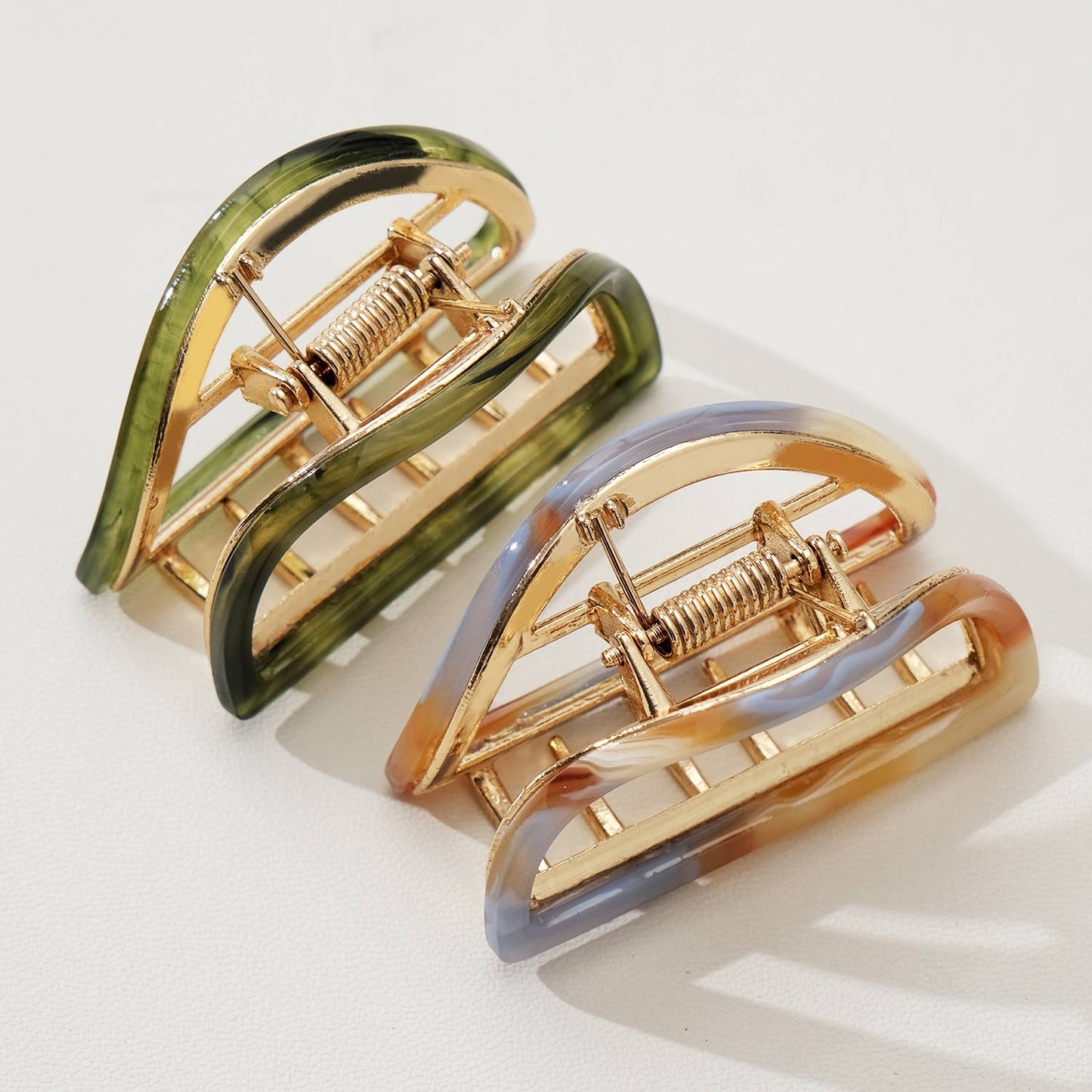 Rosalie Western | Classic Small Half Moon Metal Claw Clip : Assorted