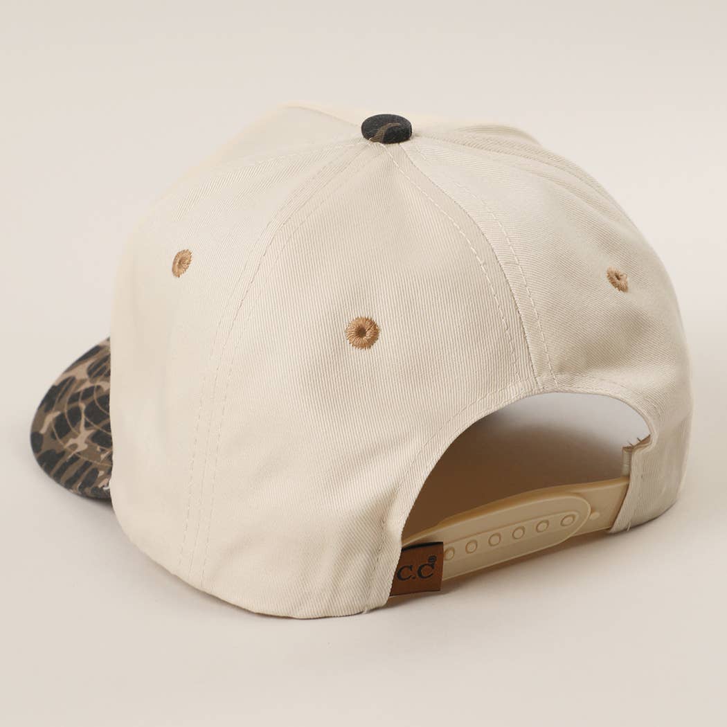 MADE IN AMERICA 3D Embroidered Two-Tone Leopard Brim Trucker: LPD / One Size