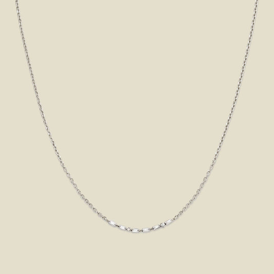 Mama Morse Code Necklace: Silver