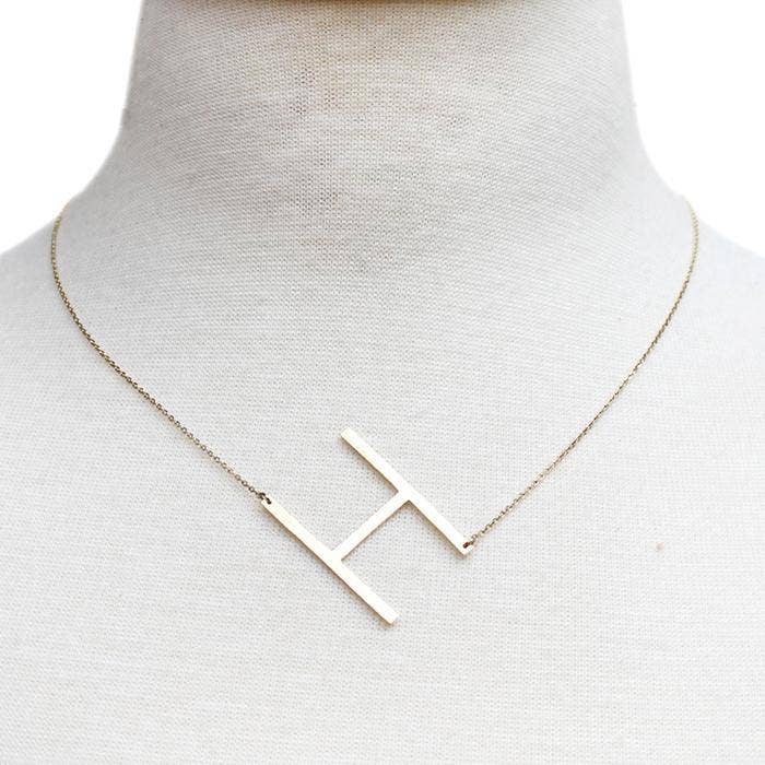 Monogram Collection Initial Necklace: A