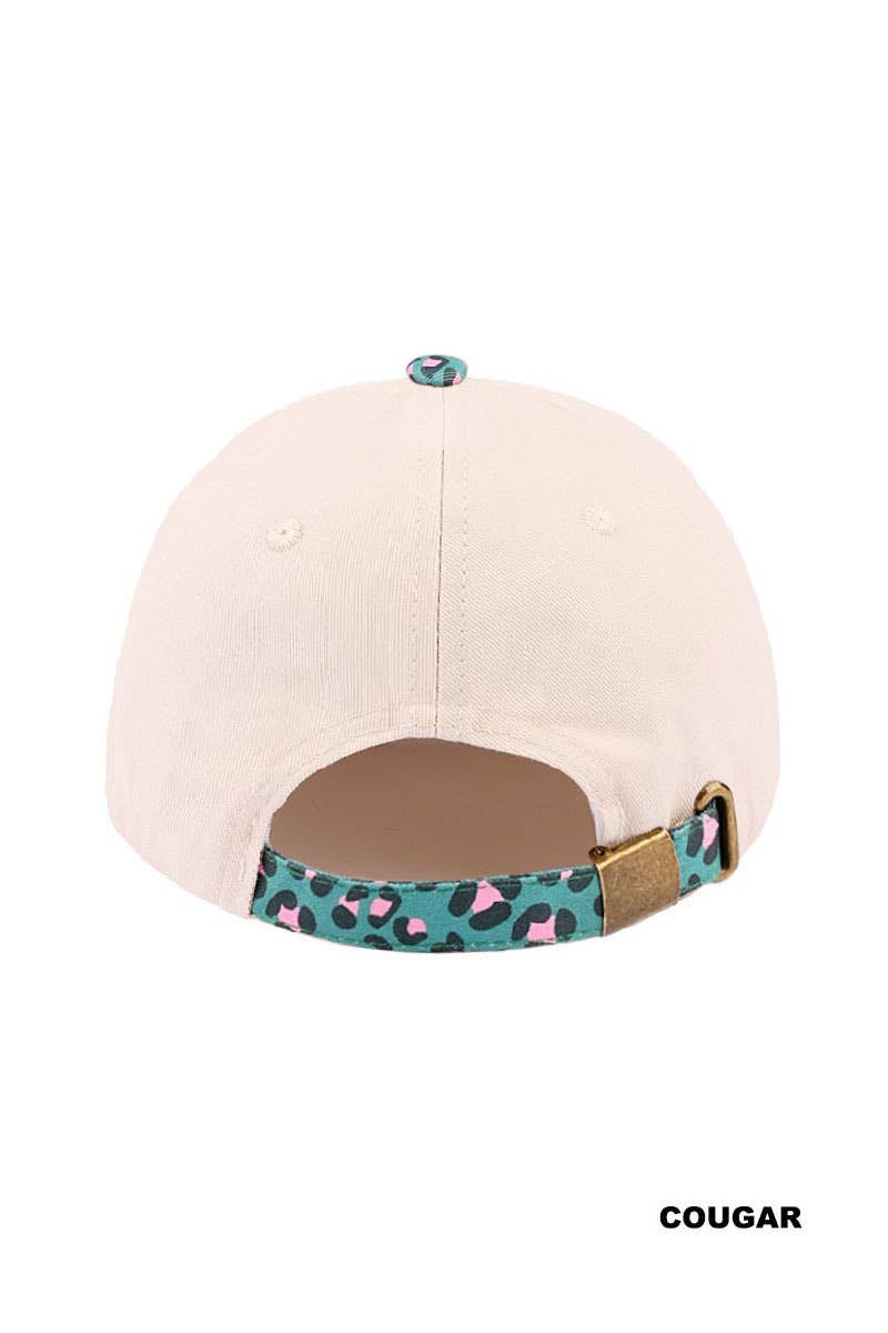 Brunettes Have More Fun Two-tone Canvas Cotton Hat: COUGAR