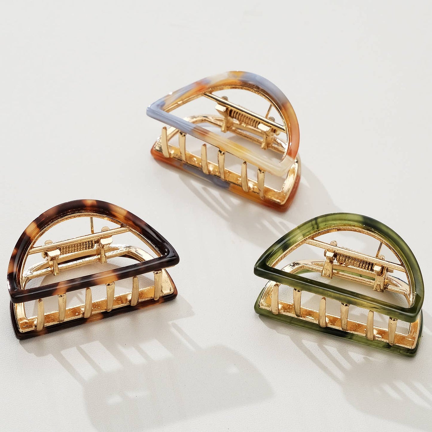 Rosalie Western | Classic Small Half Moon Metal Claw Clip : Assorted