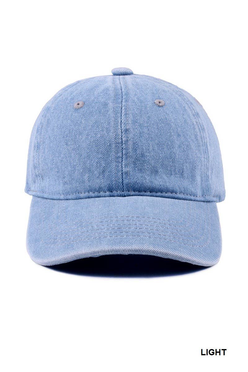 Denim Washed Cap: LIGHT