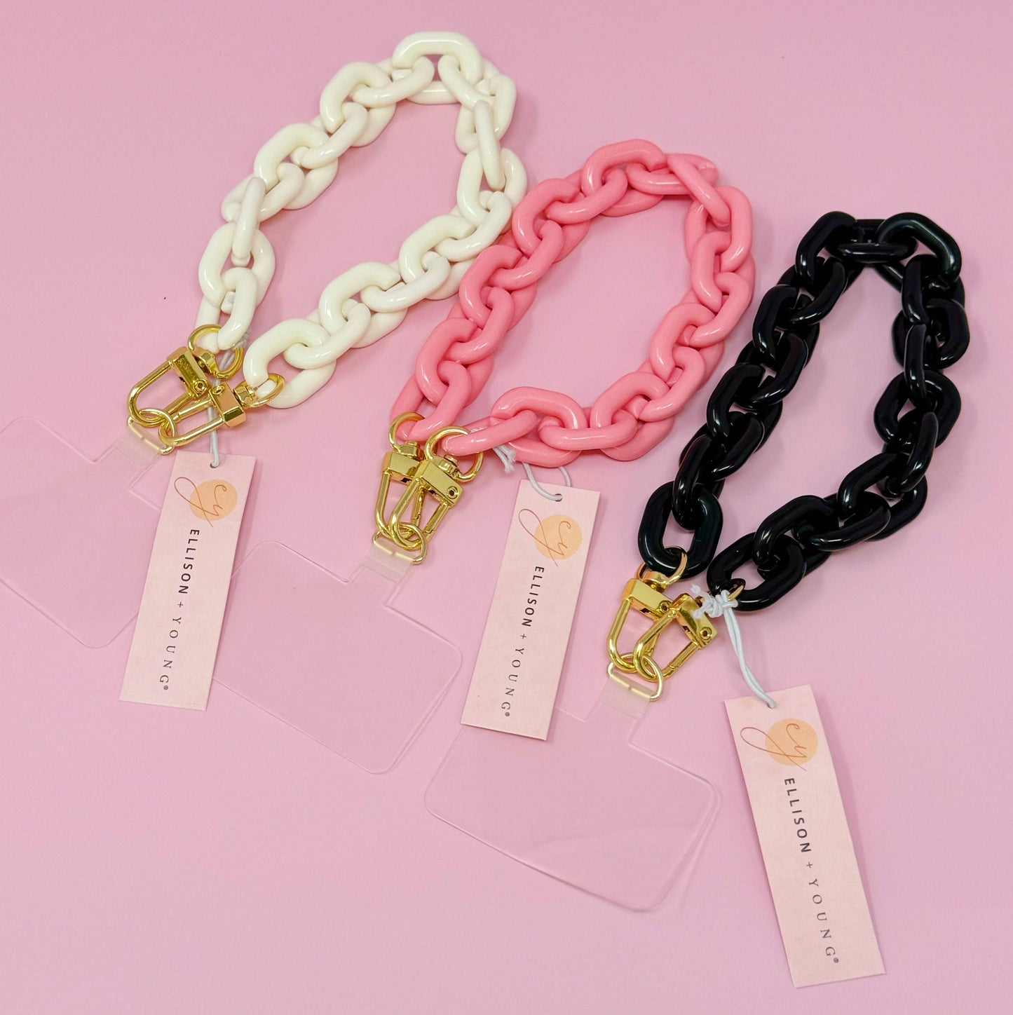 Link Multi Function Phone Wrist Lanyard: White