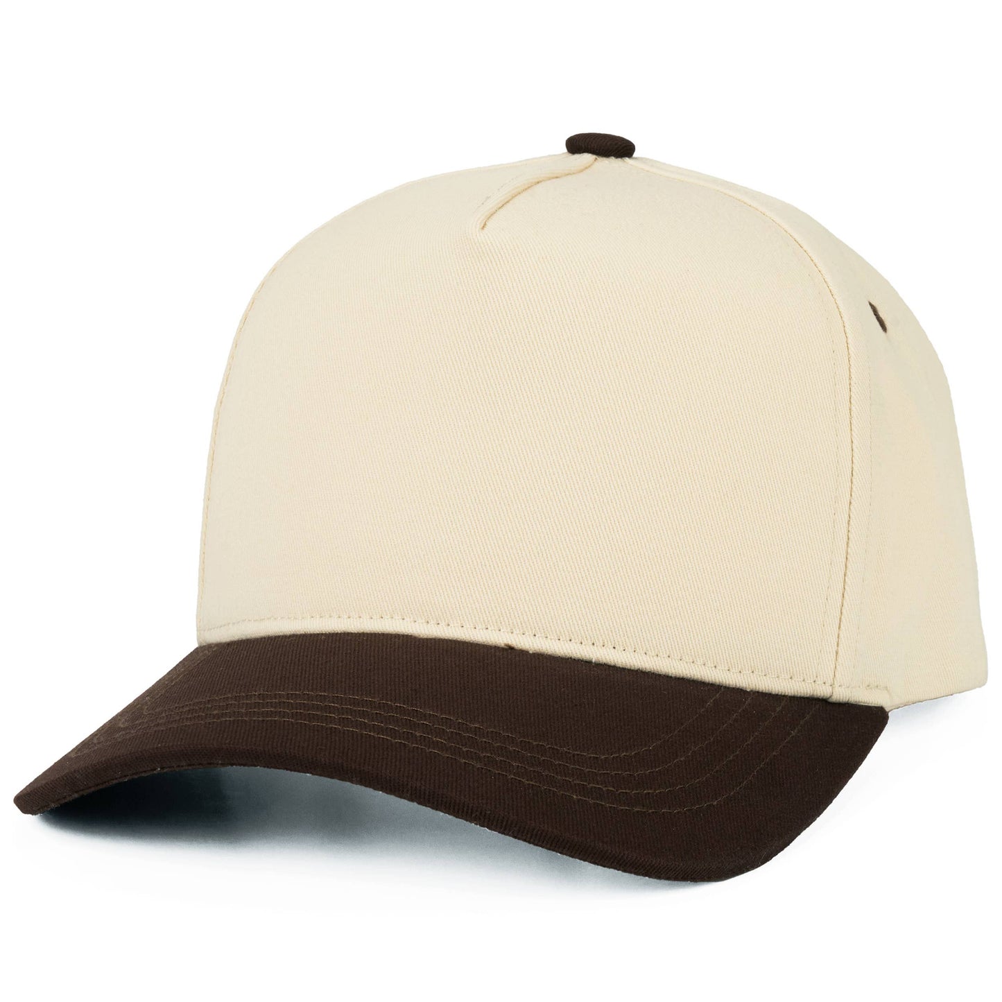 C.C Two Tone Cotton Criss-Cross Back Ponytail Trucker Hat: Black