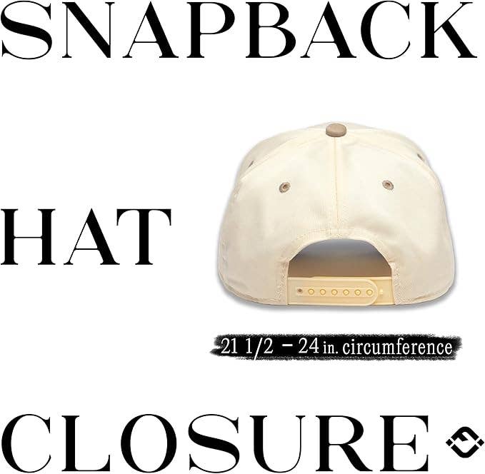 Two Tone Vintage Snapback Hat - Khaki/Beige