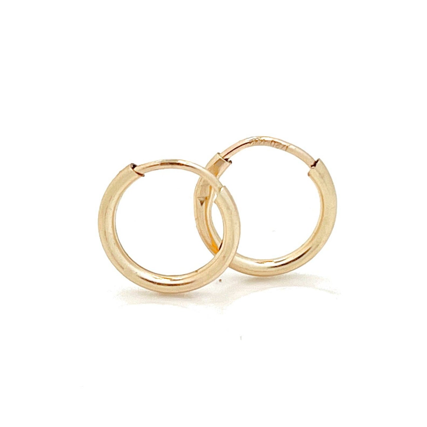 Endless Huggie Hoop Earrings - Hypoallergenic, Waterproof: Gold