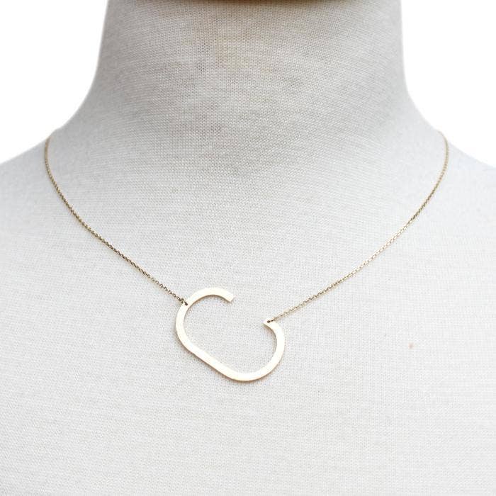 Monogram Collection Initial Necklace: A