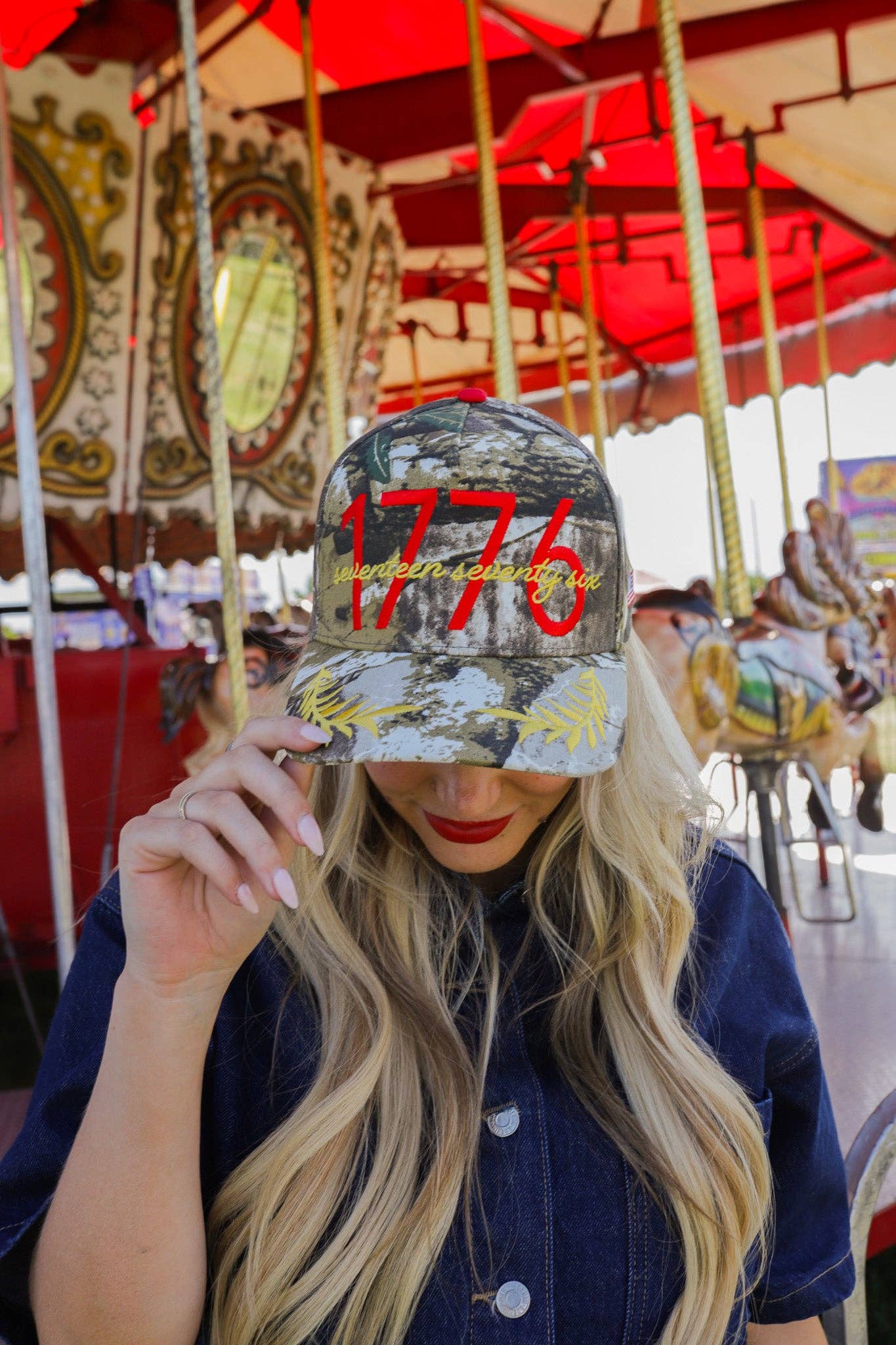 1776 CAMO TRUCKER HAT