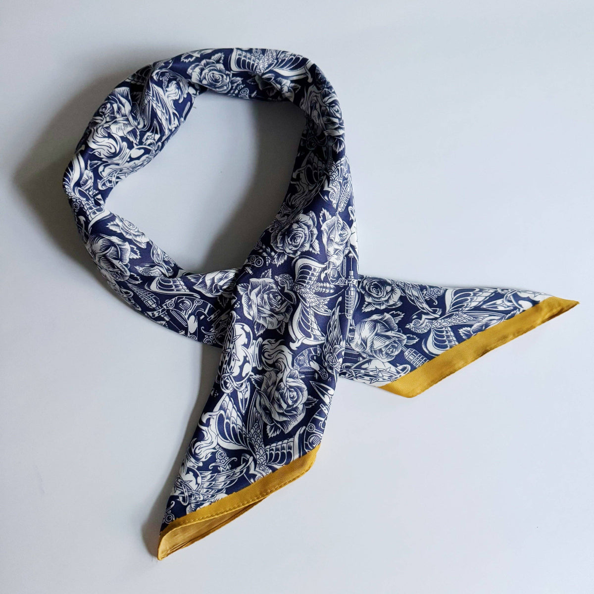 Silky Muse Satin Square Scarf - Paris Atelier