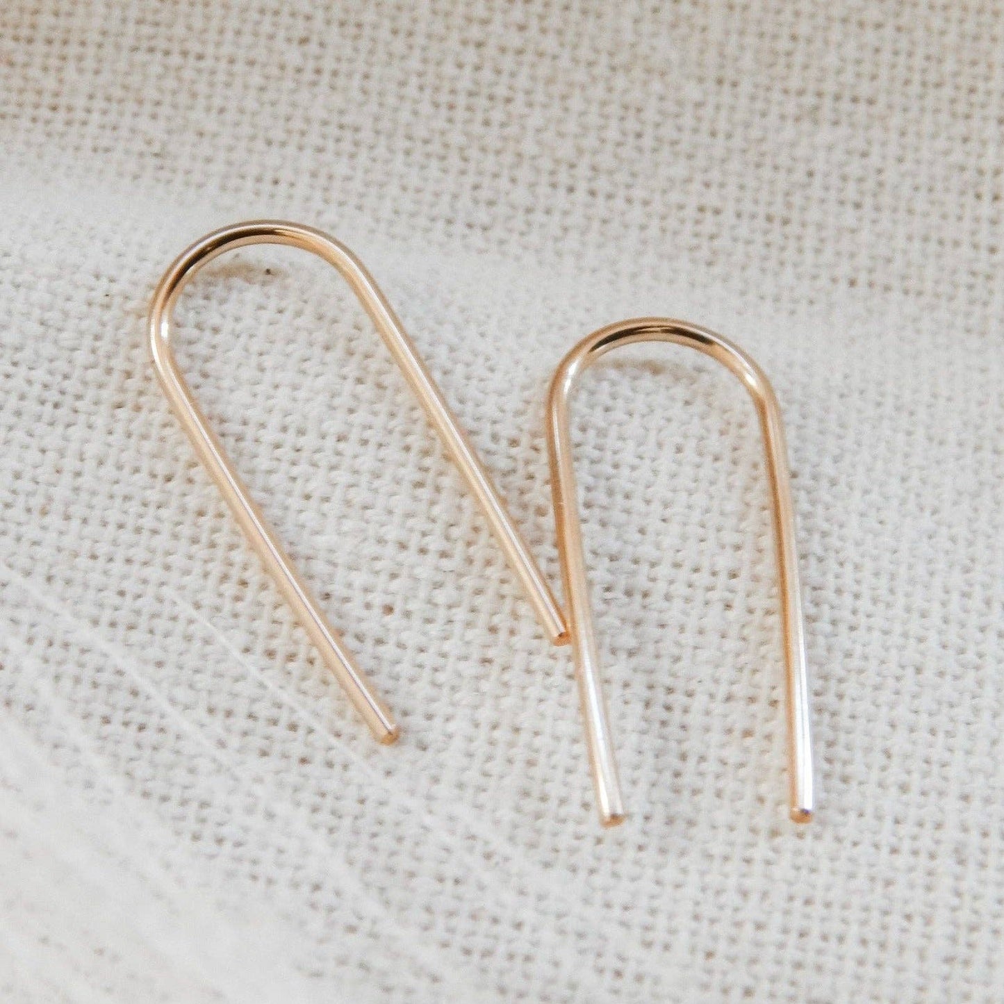 Open Arc Earrings - Hypoallergenic, Waterproof, Minimalist: Silver