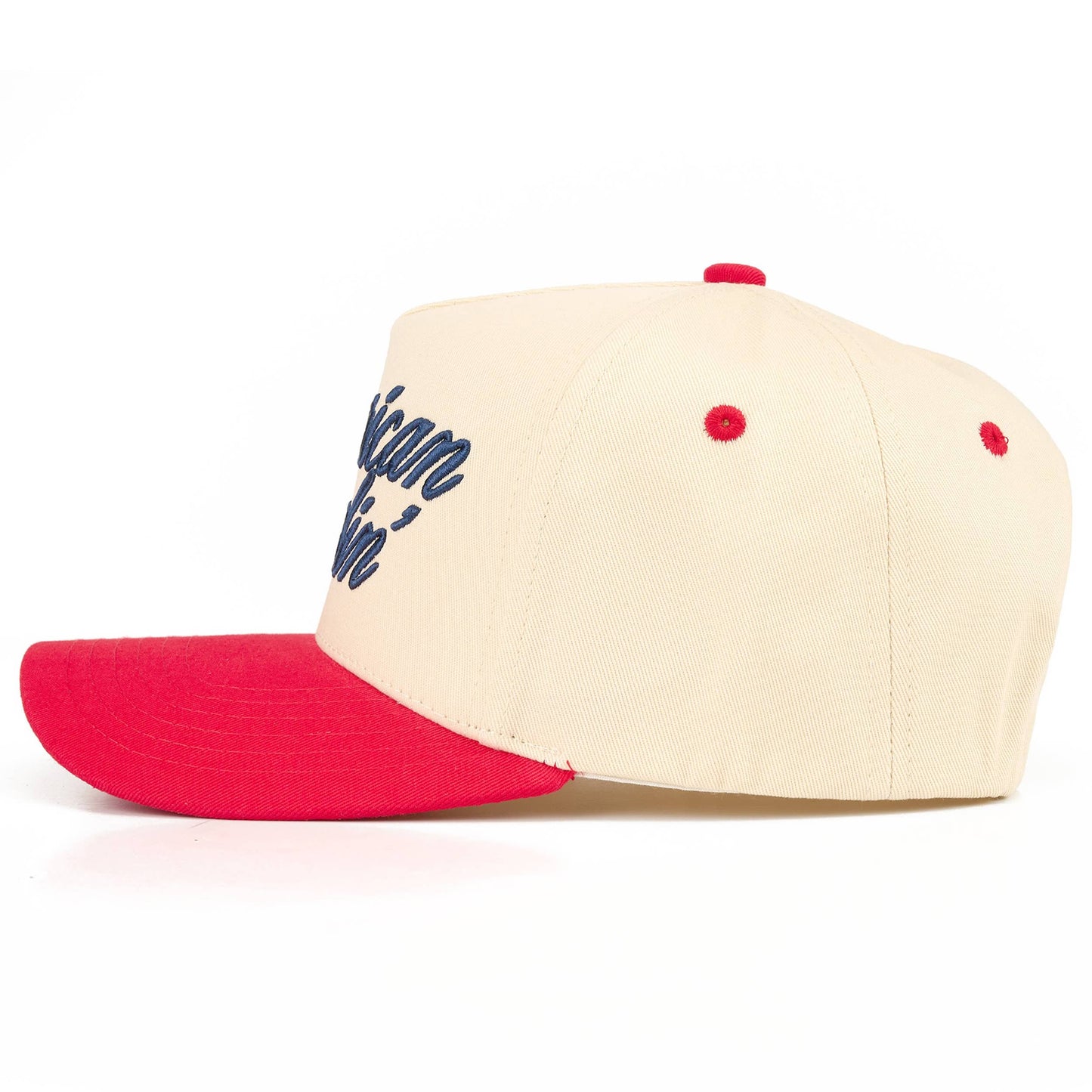 C.C AMERICAN DARLIN' Letter on Two Tone Trucker Hat: Leopard