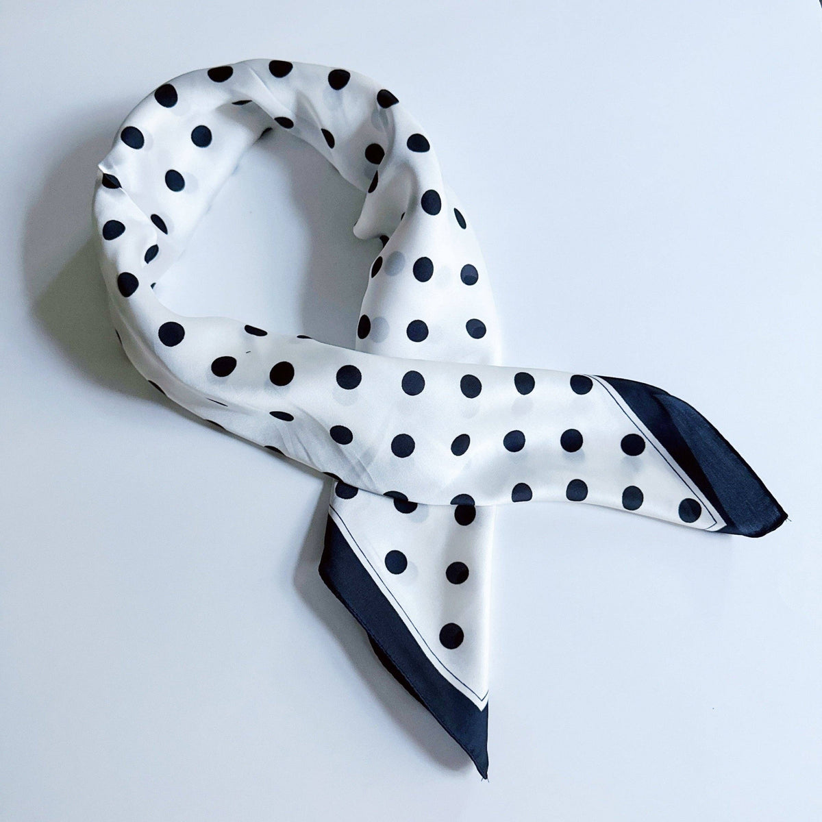 Silky Muse Satin Square Scarf - Khaki Paisley