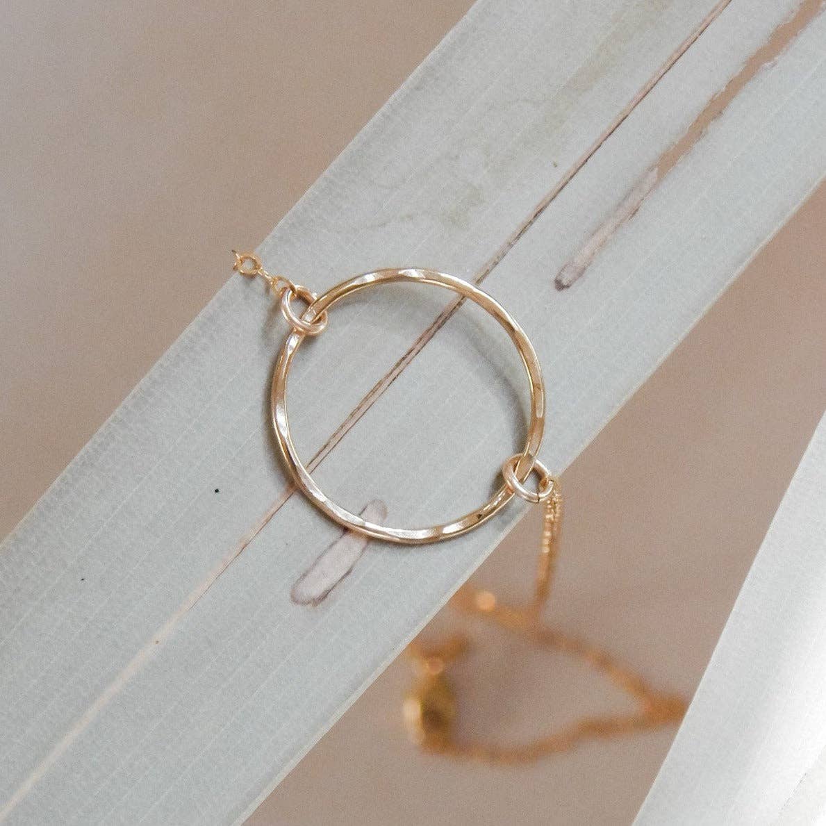 Open Ring Necklace - Waterproof, Hypoallergenic, Minimalist: Gold