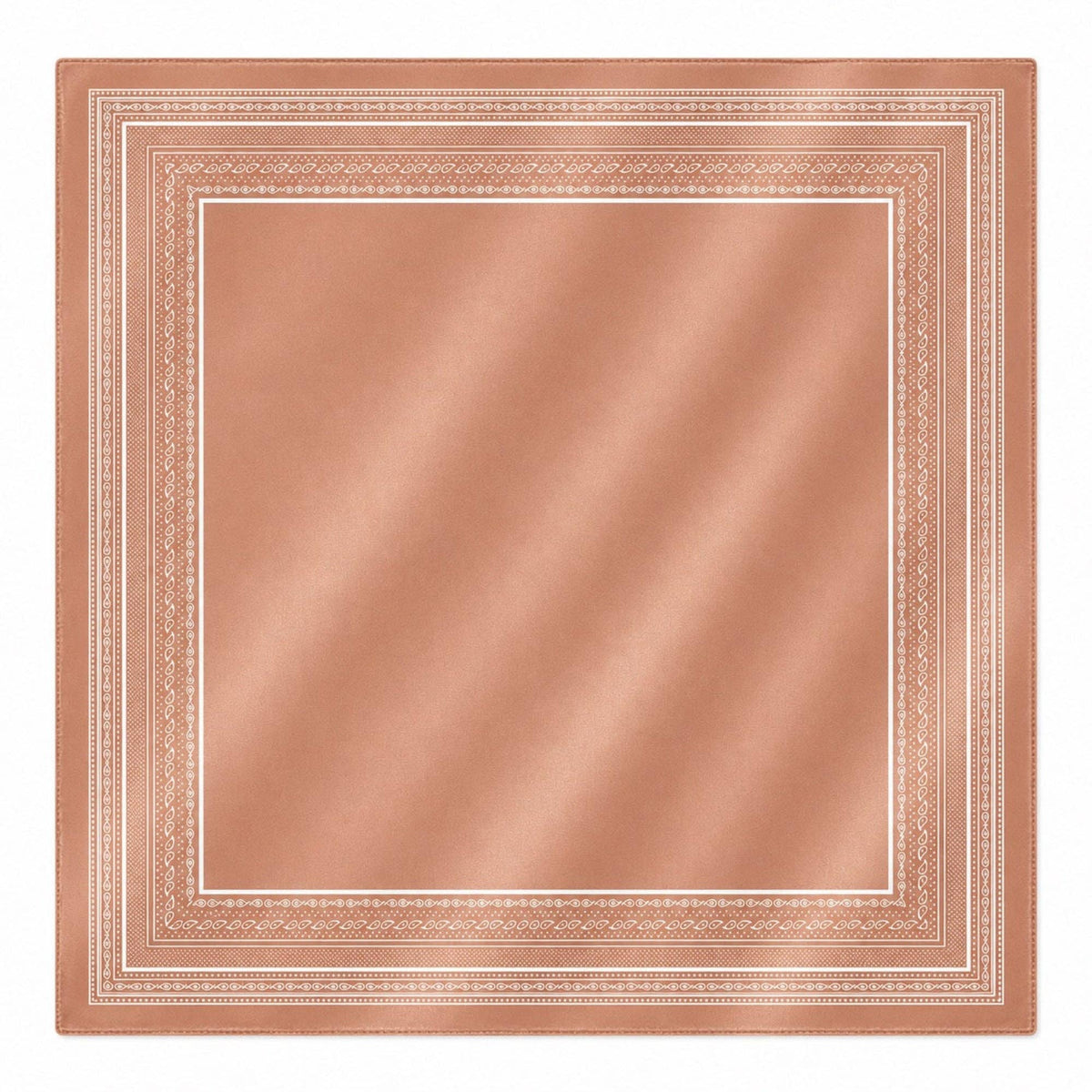Paisley Border Square Scarf: Golden Camel