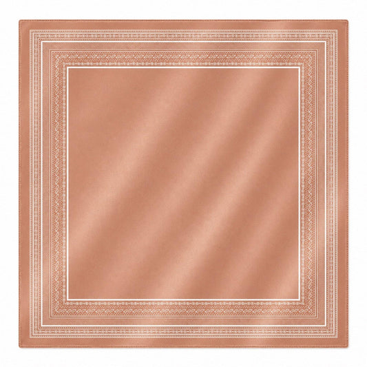 Paisley Border Square Scarf: Golden Camel