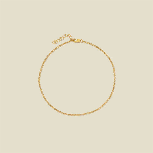 Rolo Chain Anklet: Gold Filled / 9"