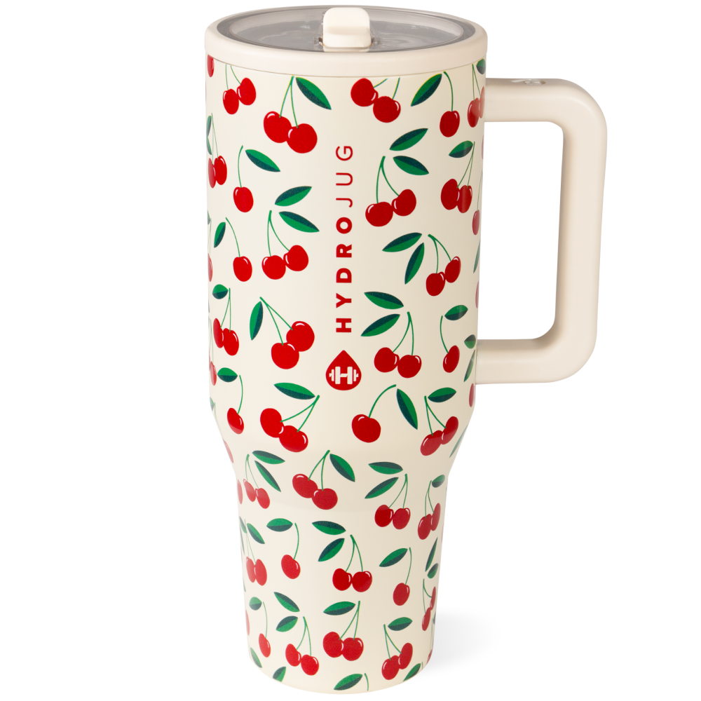 HydroJug Cherries 40 oz Traveler Tumbler