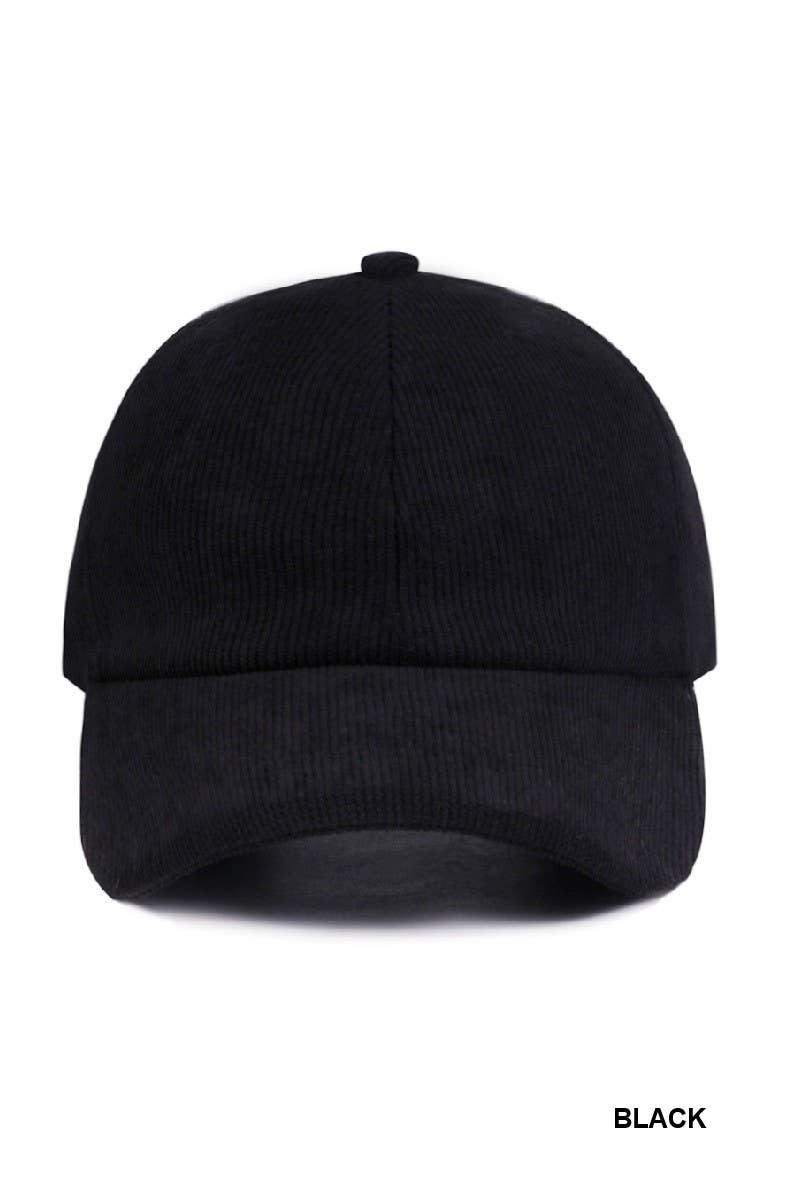 Classic Corduroy Baseball Cap: LIGHT ROSE