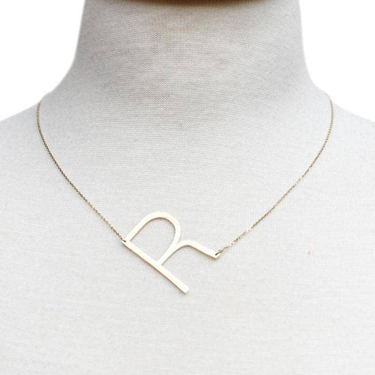 Monogram Collection Initial Necklace: R
