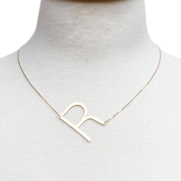 Monogram Collection Initial Necklace: A