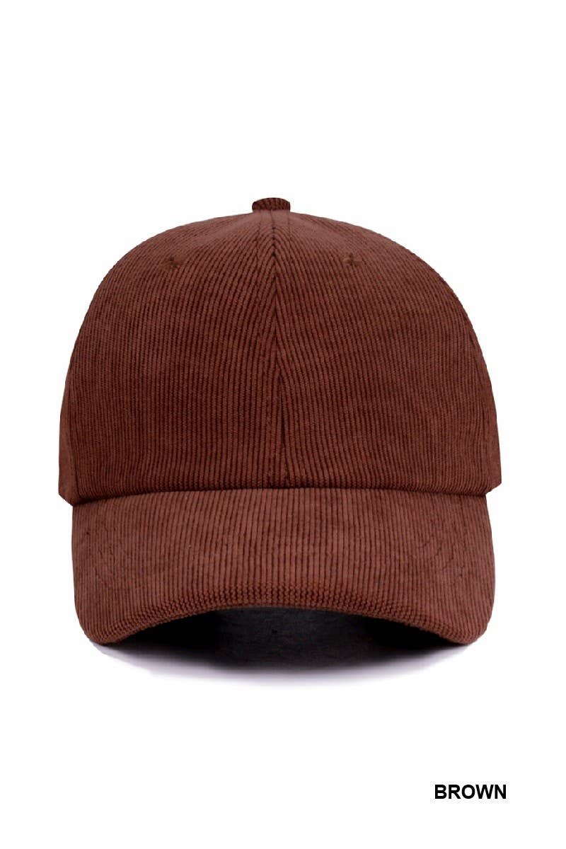 Classic Corduroy Baseball Cap: ASH MOCHA