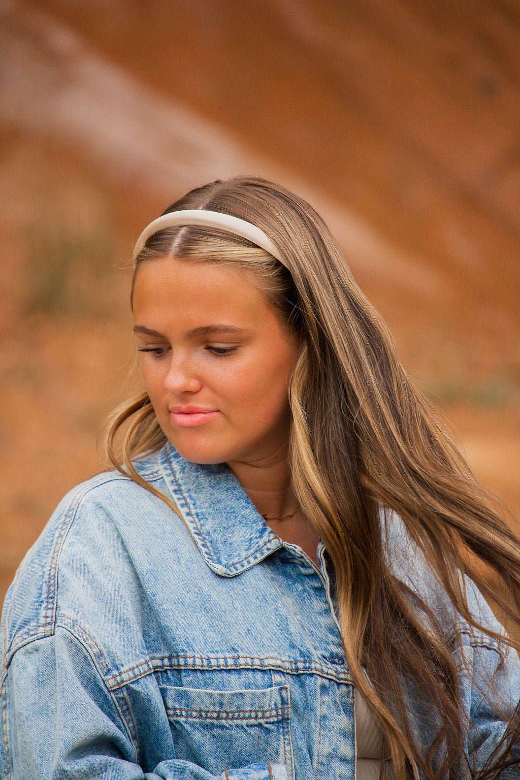 Thin Satin Headband: Black