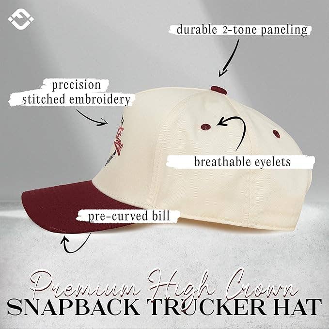 2-Tone Cap - Here for a Good Time Not a Long Time - Burgundy