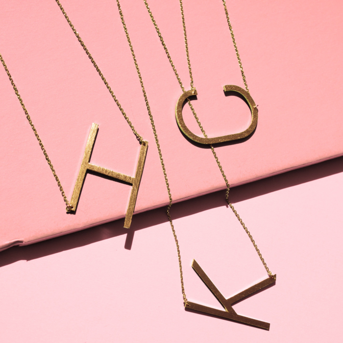 Monogram Collection Initial Necklace: A