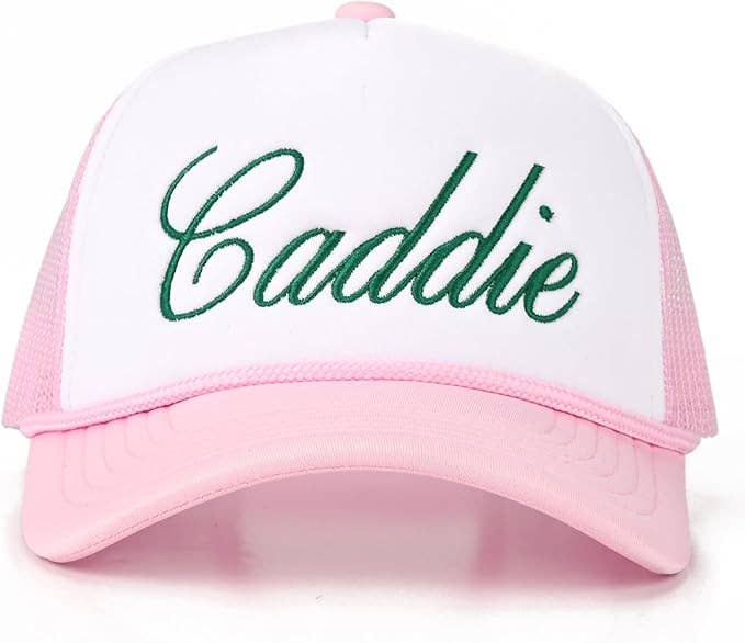 Snapback Trucker Hat - Caddie - White/Light Pink