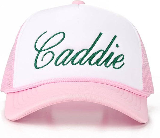Snapback Trucker Hat - Caddie - White/Light Pink