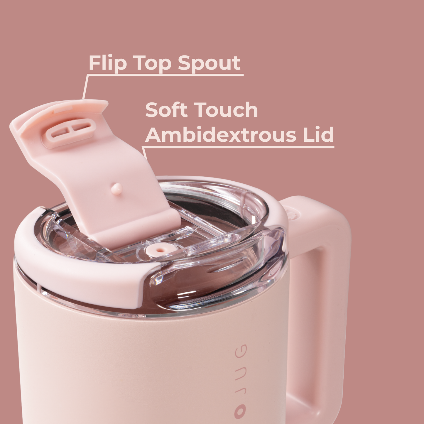 Dusty Rose HydroJug 20 oz Traveler Coffee Mug